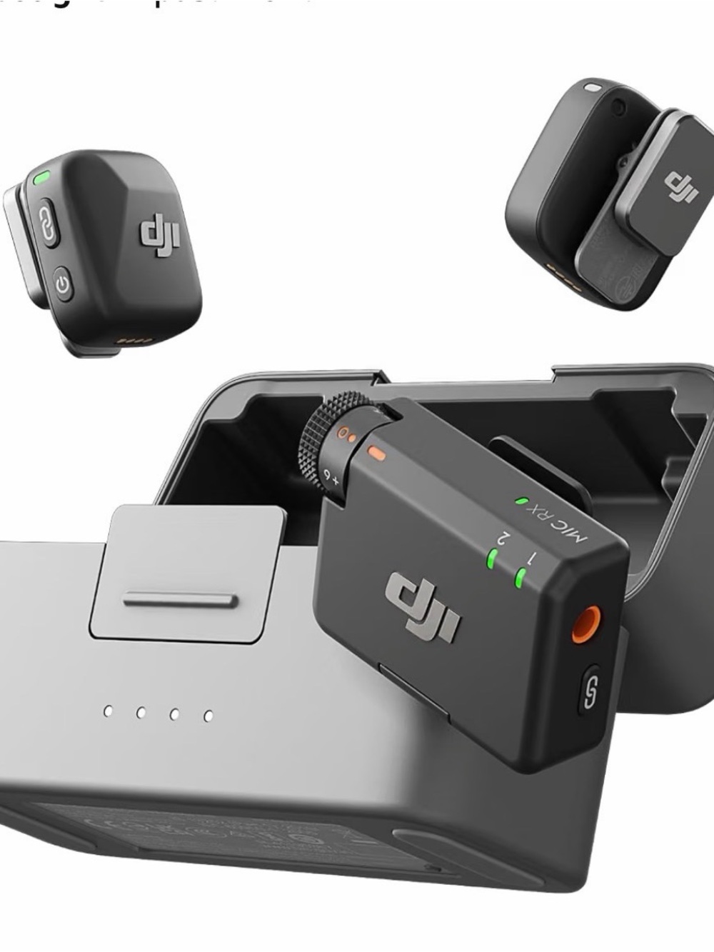 DJI Mic Mini (2 TX + 1 RX + Charging Case), Ultralight, Detail-Rich Audio